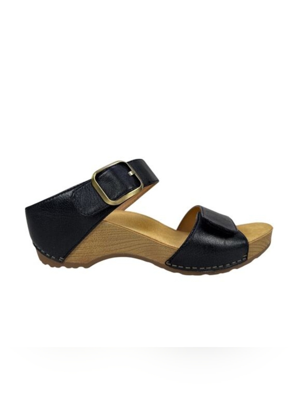 NWOB Dansko Tanya Women's Casual Sandals, Black Milled Burnished, Sz 39/8½